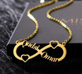 Customize Double Name infinity sign Necklace
